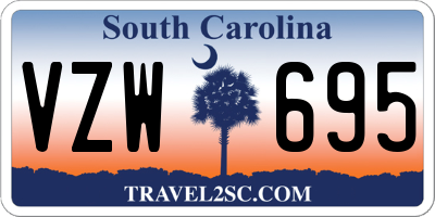 SC license plate VZW695