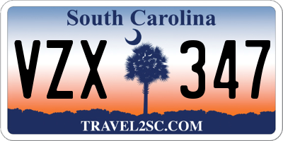 SC license plate VZX347