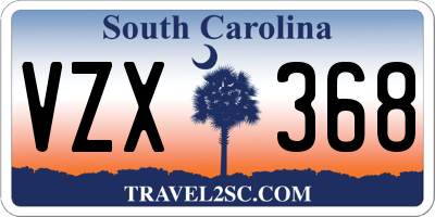 SC license plate VZX368
