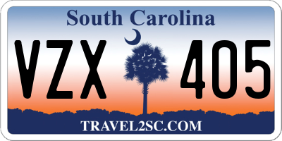 SC license plate VZX405