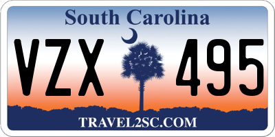 SC license plate VZX495