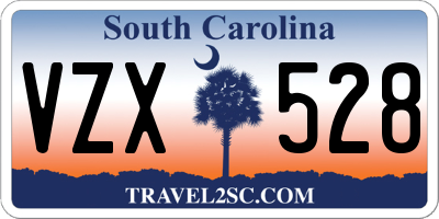 SC license plate VZX528