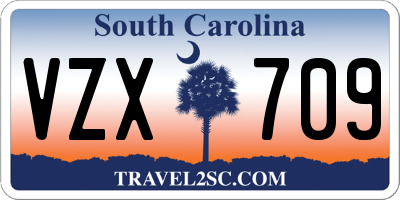 SC license plate VZX709
