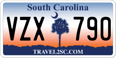SC license plate VZX790