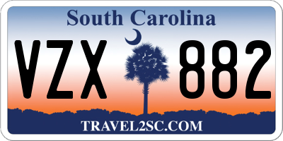 SC license plate VZX882
