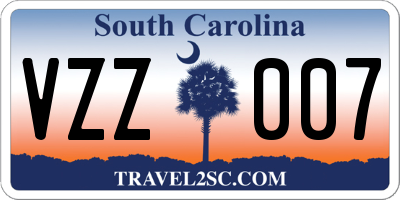 SC license plate VZZ007