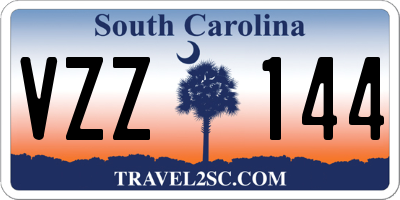 SC license plate VZZ144