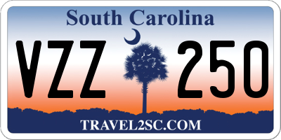 SC license plate VZZ250