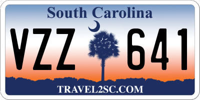 SC license plate VZZ641