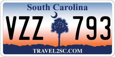SC license plate VZZ793