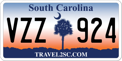SC license plate VZZ924
