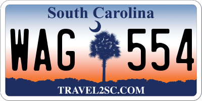 SC license plate WAG554