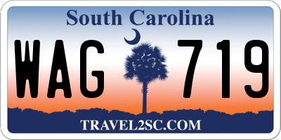 SC license plate WAG719