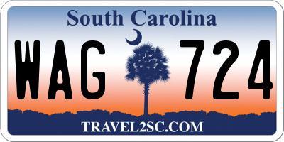 SC license plate WAG724