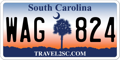 SC license plate WAG824