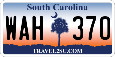 SC license plate WAH370