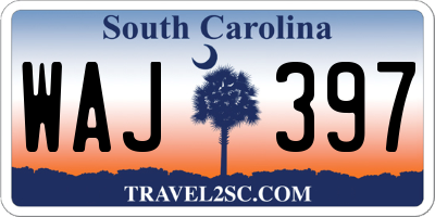 SC license plate WAJ397
