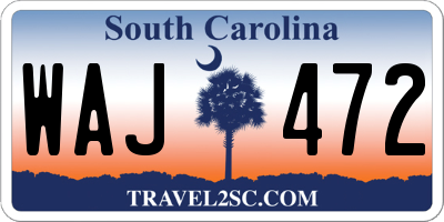 SC license plate WAJ472
