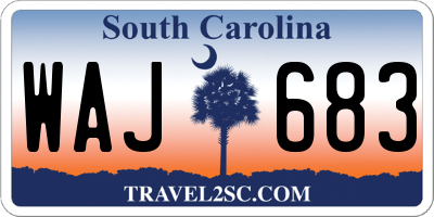 SC license plate WAJ683