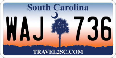 SC license plate WAJ736