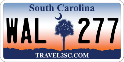 SC license plate WAL277