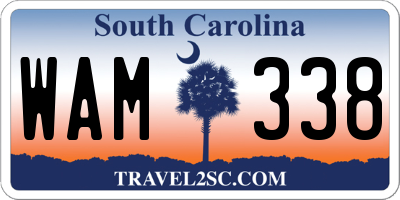 SC license plate WAM338