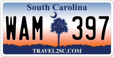 SC license plate WAM397