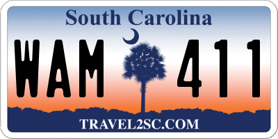 SC license plate WAM411