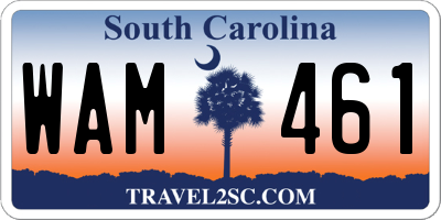 SC license plate WAM461