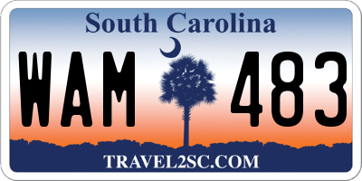SC license plate WAM483