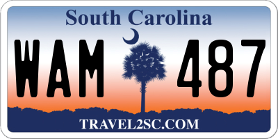 SC license plate WAM487