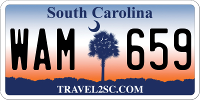 SC license plate WAM659