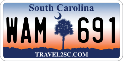 SC license plate WAM691
