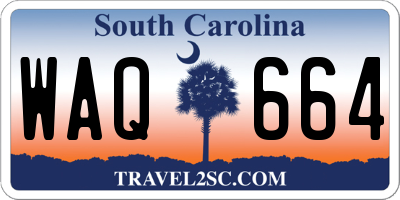SC license plate WAQ664