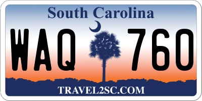 SC license plate WAQ760