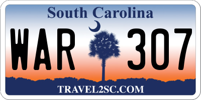 SC license plate WAR307