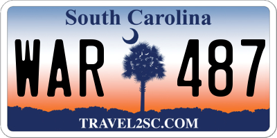 SC license plate WAR487