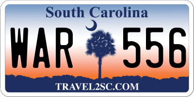 SC license plate WAR556