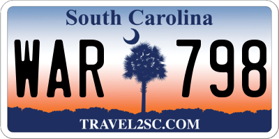 SC license plate WAR798