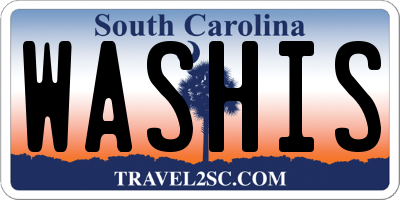 SC license plate WASHIS