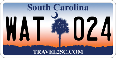 SC license plate WAT024