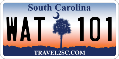 SC license plate WAT101