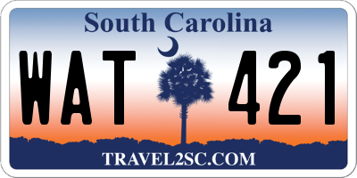 SC license plate WAT421