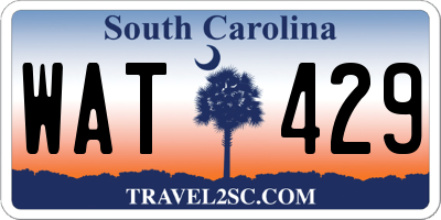 SC license plate WAT429