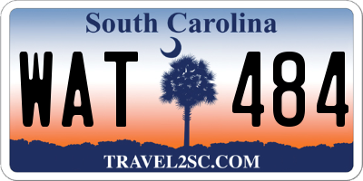 SC license plate WAT484