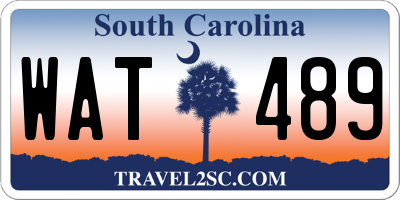 SC license plate WAT489