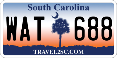 SC license plate WAT688