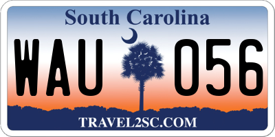 SC license plate WAU056