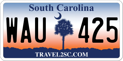 SC license plate WAU425