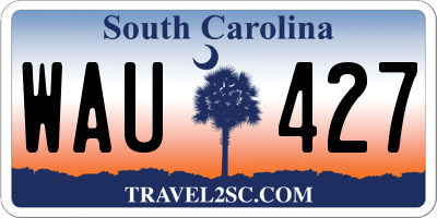 SC license plate WAU427